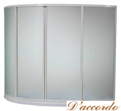 картинка Душевая шторка на ванну Bas Сагра 4 створки стекло от магазина D'accordo